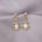 Rhinestone Anchor Dangle Earring E2944 - As Shown In Figure - One Size