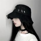 Stainless Steel Cross Chained Bucket Hat As Shown In Figure - One Size