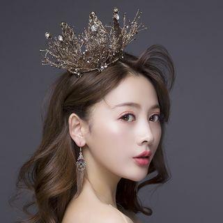 Wedding Embellished Branches Tiara / Dangle Earring / Set