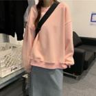 Plain Sweatshirt Pink - One Size