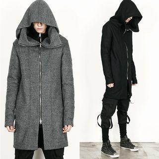 Zip-up Long Hoodie Jacket