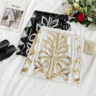 A-line Sequined Skirt