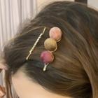 Rhinestone / Pom Pom Hair Pin