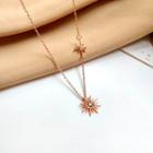 Sun Necklace Rose Gold - One Size