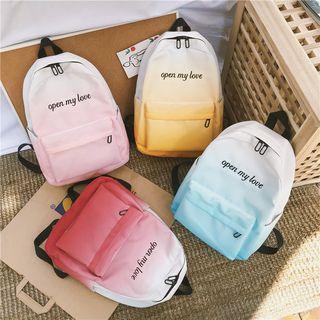 Lettering Gradient Canvas Backpack