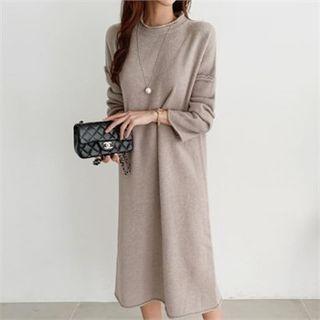 Crew-neck Boxy Knit Dress