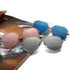 Colored Lens Cut Out Frame Sunglasses