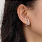 Metal Stud Earring 1 Pair - Silver - One Size