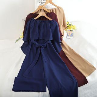 Off Shoulder Wide-leg Jumpsuit