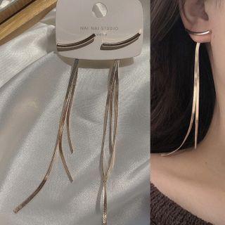 Bar Dangle Earring 1 Pair - Silver Needle - One Size