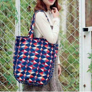 Patterned Corduroy Tote