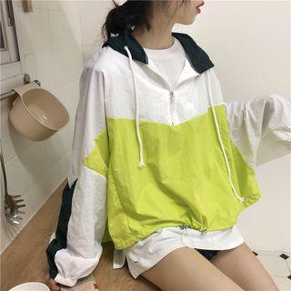 Color Block Hoodie / Plain Tank Top