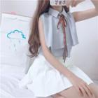 Tie Neck Sleeveless Shirt