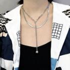 Stainless Steel Layered Y Necklace As Shown In Figure - One Size