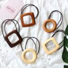 Wooden Square / Hoop Hair Tie