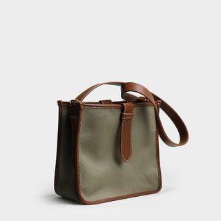 Contrast Trim Crossbody Bag Green - One Size