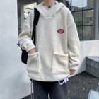 Patch Shearling Hoodie