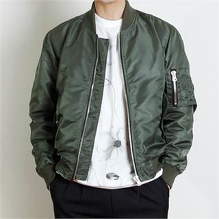 Zip-trim Sleeve Zip-up Jacket