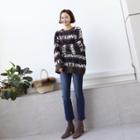Furry-letter Loose-fit Sweater