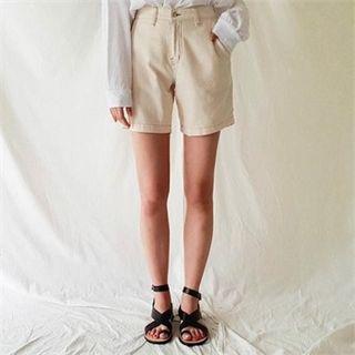 Band-waist Stitched Shorts