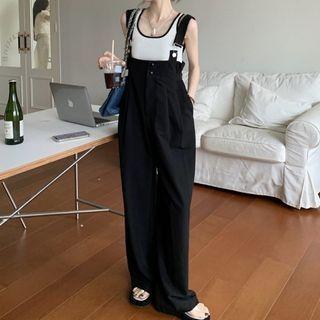 High-waist Wide-leg Pants + Striped Tank Top