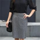 Flat-front Pencil Skirt