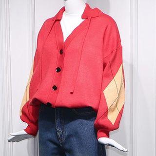 Argyle Cardigan / Harem Jeans