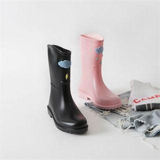 Cloud-patched Short Rain Boots