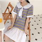 Short-sleeve Sailor Collar Mini Dress