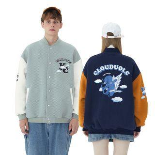 Couple Matching Cupid Graphic Baseball Jacket