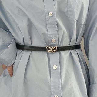 Butterfly Buckle Narrow Belt