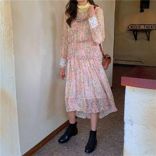 Long-sleeve Floral Dress / Top
