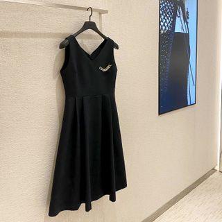 Sleeveless Monotone Flare Dress