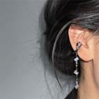 Rhinestone Alloy Dangle Earring 1 Pc - Left Ear - Silver - One Size