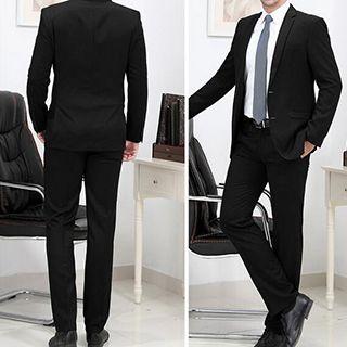 Set: Single-button Blazer + Dress Pants
