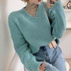 V-neck Sweater / Floral Top