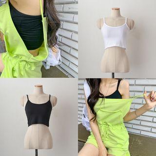 Textured Cropped Camisole Top