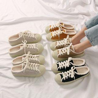 Couple Fleece-lined Slide Sneakers