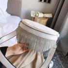 Fringed Faux Leather Belt Bag