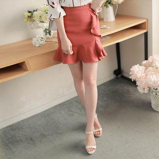Ruffle-trim Miniskirt