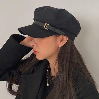 Belted Newsboy Cap