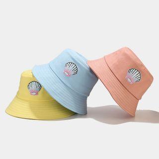 Shell Embroidered Bucket Hat