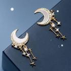 Moon Shell Sterling Silver Fringed Earring