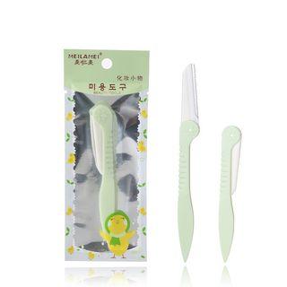 Stainless Steel Eyebrow Razor As Shown In Figure - One Size