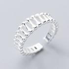 925 Sterling Silver Cutout Open Ring S925 Silver - Ring - One Size