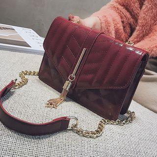 Quilted Tasseled Crossbody Bag