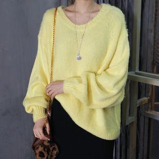 Round-neck Boxy Knit Top
