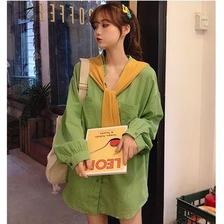 Set: Long-sleeve Shirt + Scarf