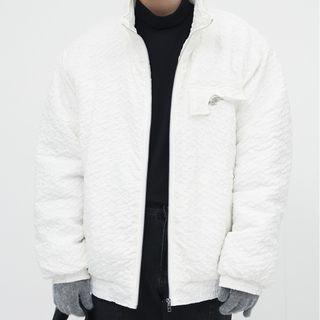 Long-sleeve Embossed Zip Jacket