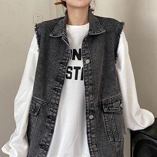 Denim Shorts Dark Gray - One Size